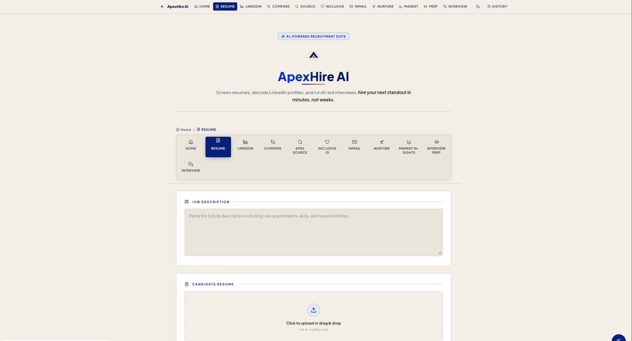 ApexHire AI project evidence 2